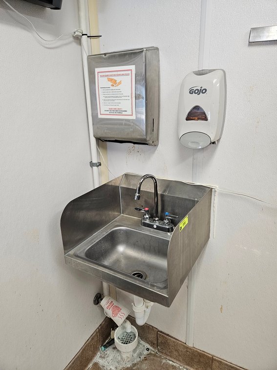 SS Hand Sink 17"x17"x13" with Towel and Soap Dispensers