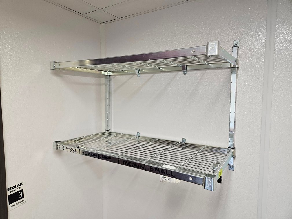 Metal 2 Tier Wall Shelf, 36"x18"x26"