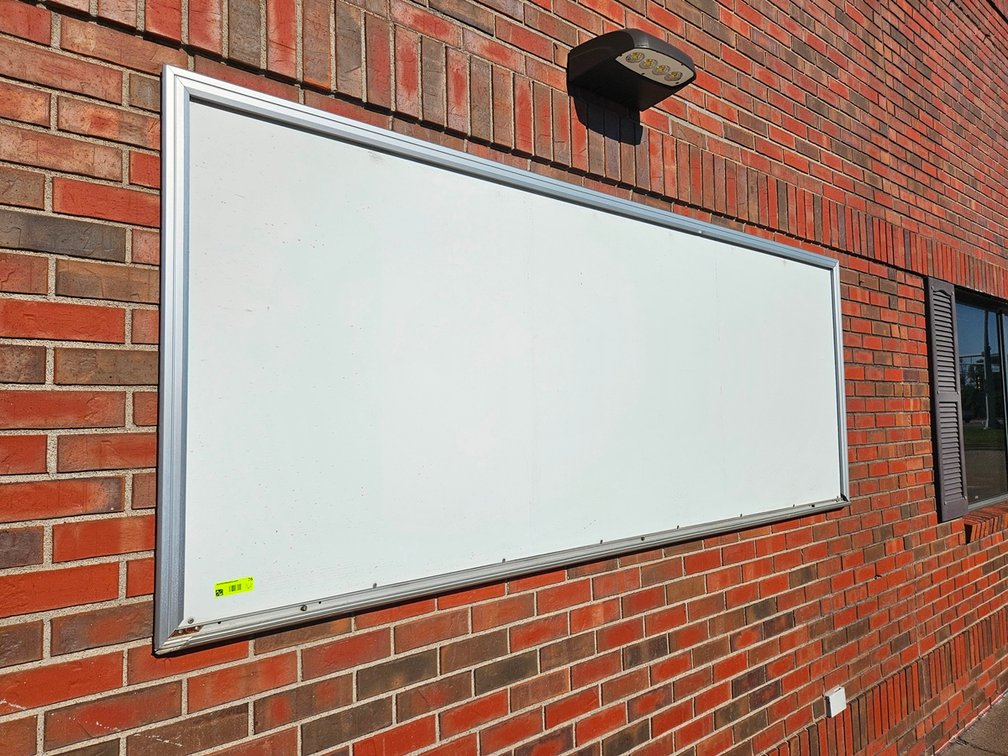 2 Outdoor Poster Boards, 96"x38" and 29"x45"
