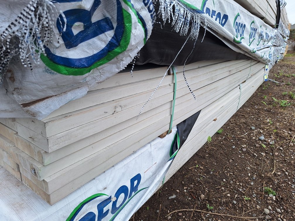 Fascia 2"x6" Primed PP Combed 4 Sides KDHT FJ, 64 - 16' Pieces, 1024 Linear Feet