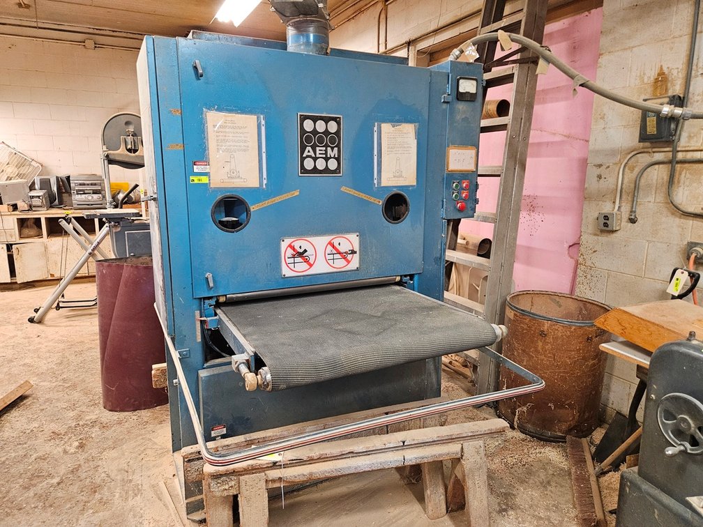 AEM 36" Belt Sander (Time Saver Style), #75370SDWBS, Serial M002259, 3 PH