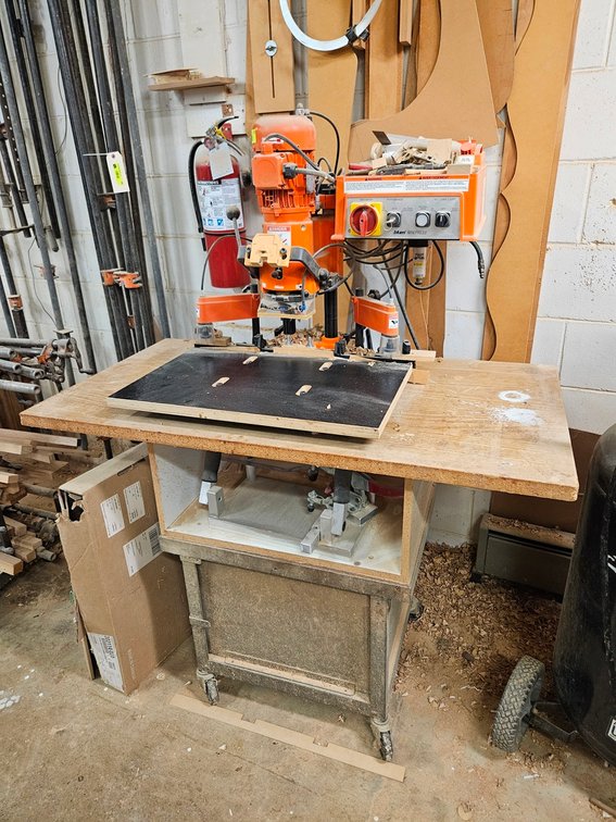 Blum Mini Press with Wood Cart, Model 2004, Serial CG 03936, 1 PH