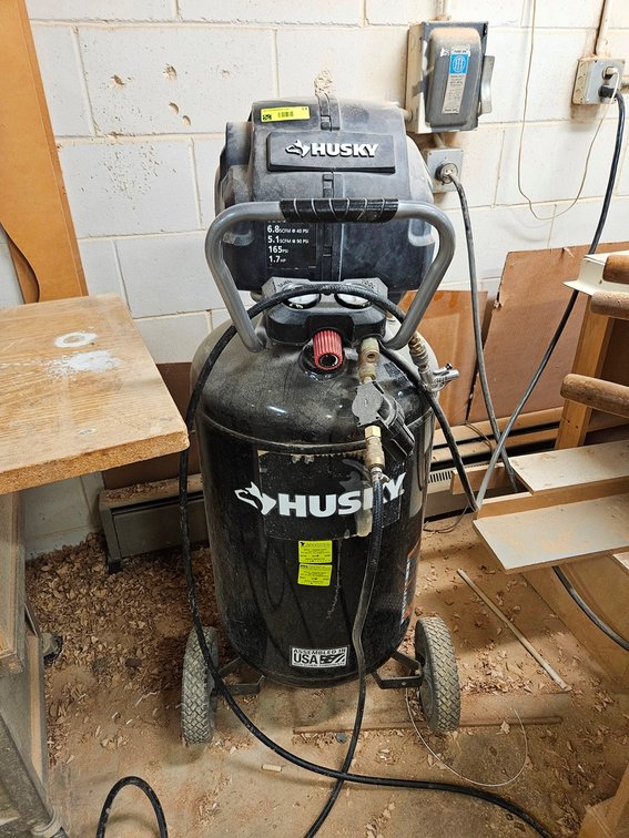 Husky Air Compressor, 33 Gallon, 165 PSI, 1.7 HP, 1 PH