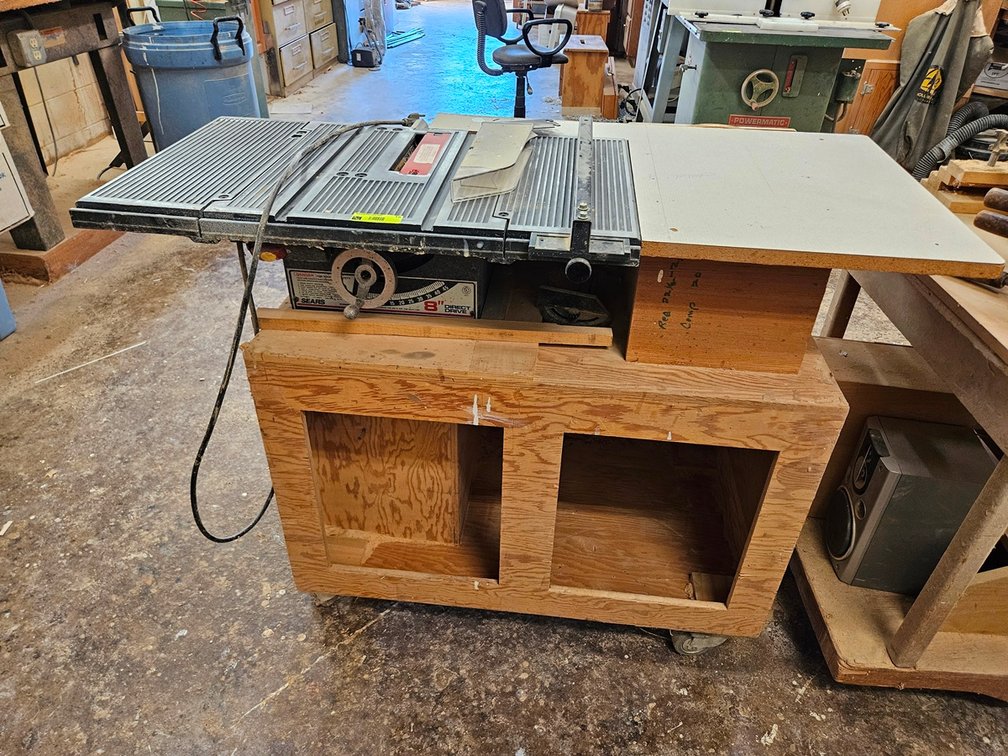 Sears 8" Table Saw with Wood Cart, 1 PH