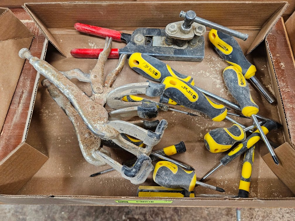 Assorted Screwdrivers, Clamps, More