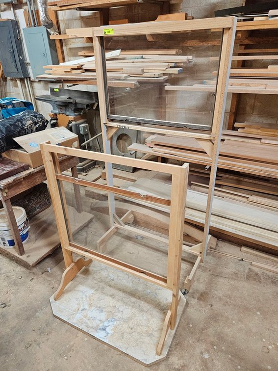 2 Assorted Wood Frame/Plexi Screens