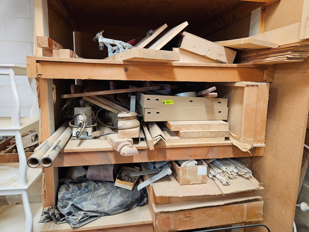Assorted Contents, Wood Clamps, Tools, More