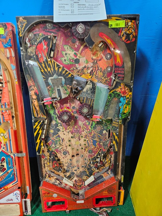 Bally Flash Gordan Populated Playfield, For Parts