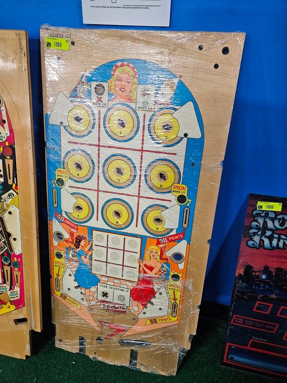 Gottlieb Egghead Pinball Playfield, NOS, 20"x42"