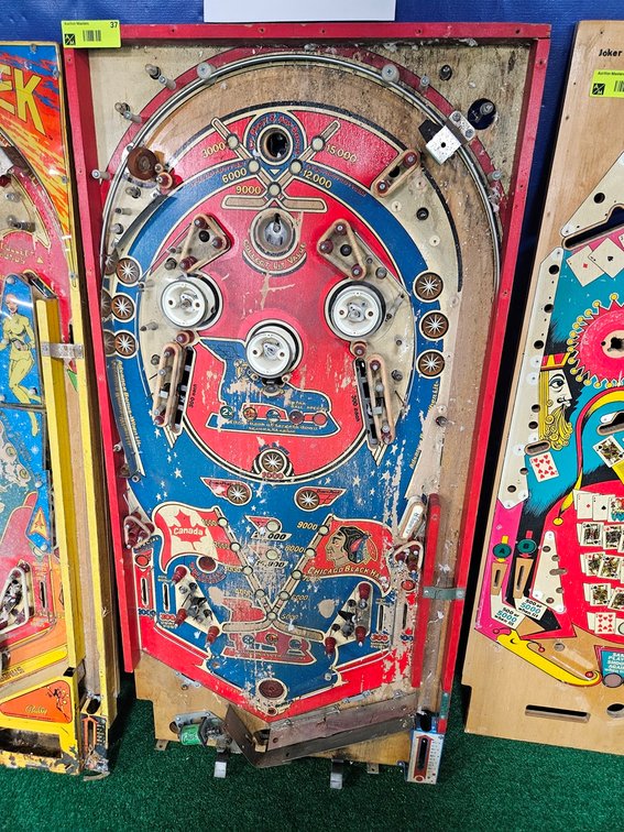 Bally Bobby Orr Powerplay Pinball Playfield, 20.5"x43"