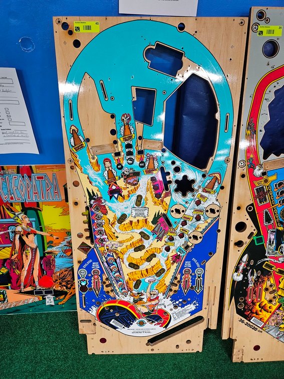 Williams Whitewater Pinball Playfield, 20.5"x45"