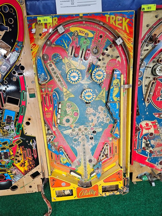Bally Star Trek Pinball Playfield, Serial 00831, 20"x43"