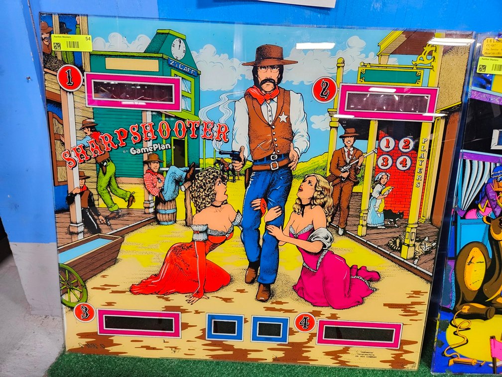 Gameplan Sharpshooter Pinball Back Glass, 28"x26"