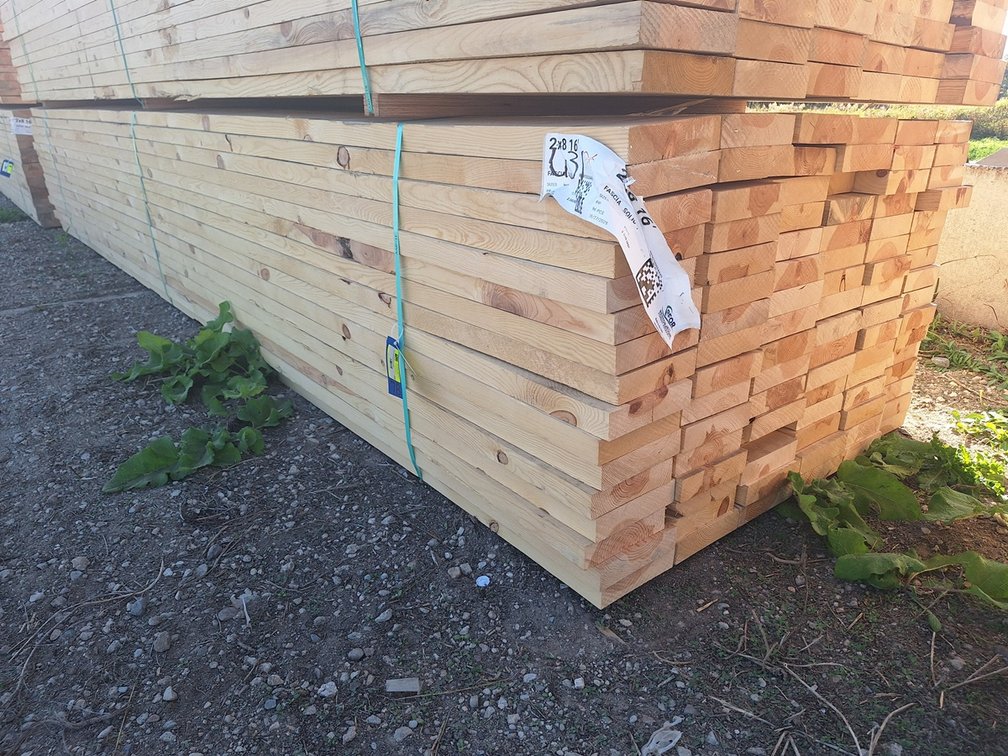 Fascia 2"x8" PP Sized KDHT, 96 - 16' Pieces, 1536 Linear Feet