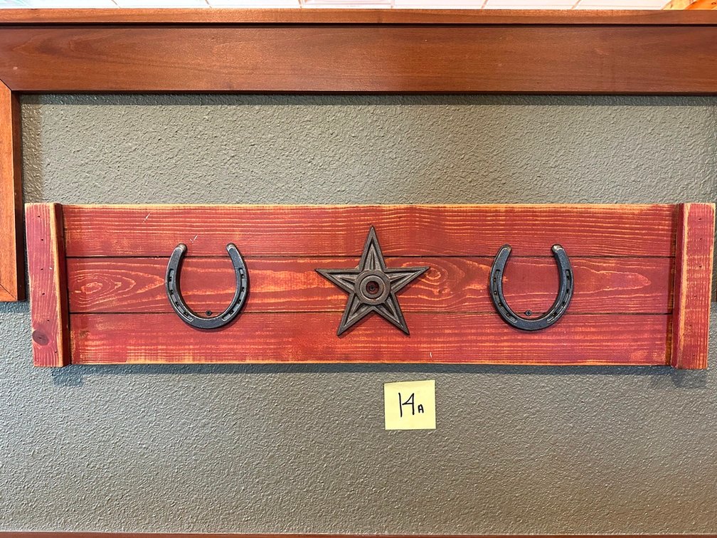 Kick Back & Rawhide Saddle Signs + Wooden/Metal star & horseshoe sign