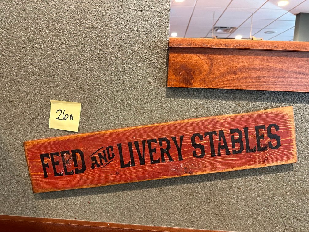 Feed & Livery + Rawhide & Saddle Co + OK Corral signs