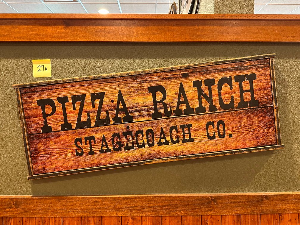 PR Stagecoach sign + metal circle star