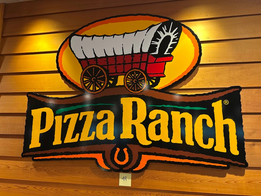 Pizza Ranch Covered Wagon sign