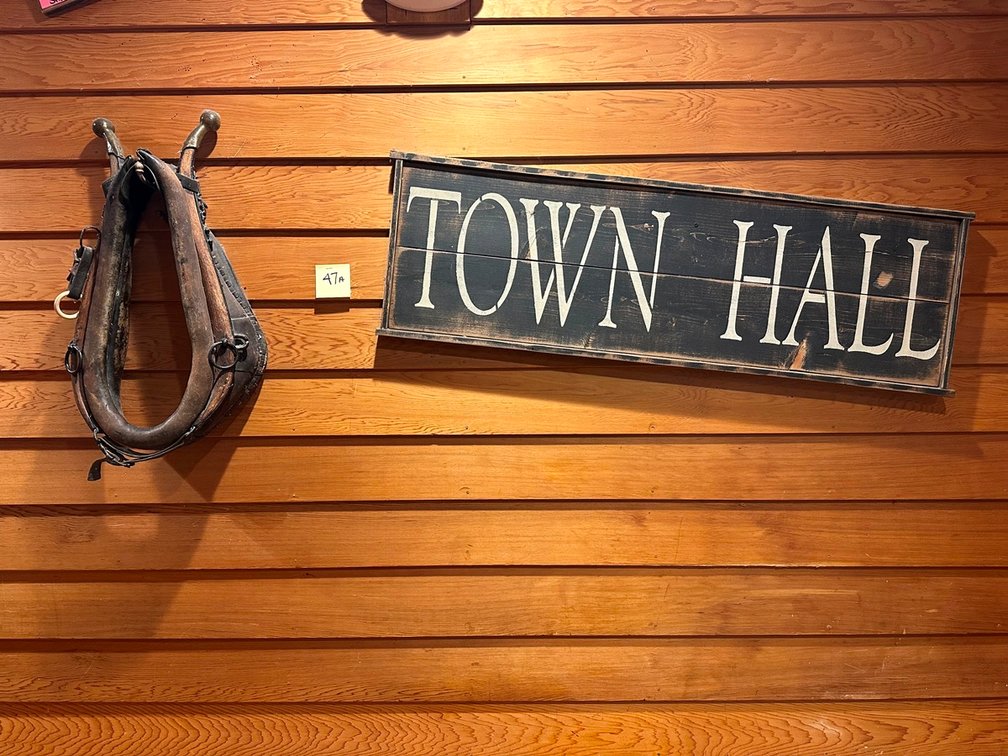 Town Hall sign + Horse Bridle + Love & Luck sign + big star