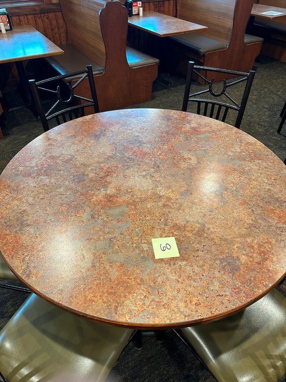 Four round tabletops 48" (seat 6)