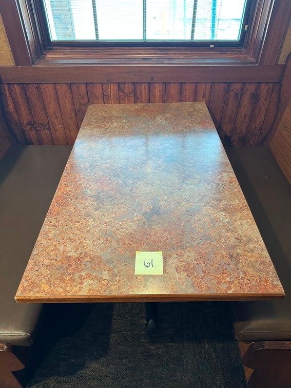 Four booth tabletops 27"x48"  (random lot from all booth tabletops) - bases/chairs NOT INCLUDED