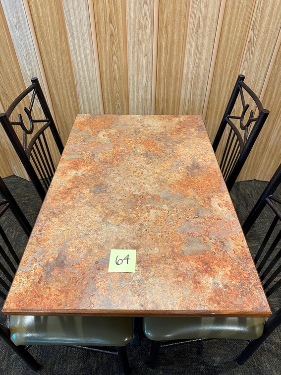 Nine four-top tabletops 27"x42" (random lot from all tabletops) - bases/chairs NOT INCLUDED