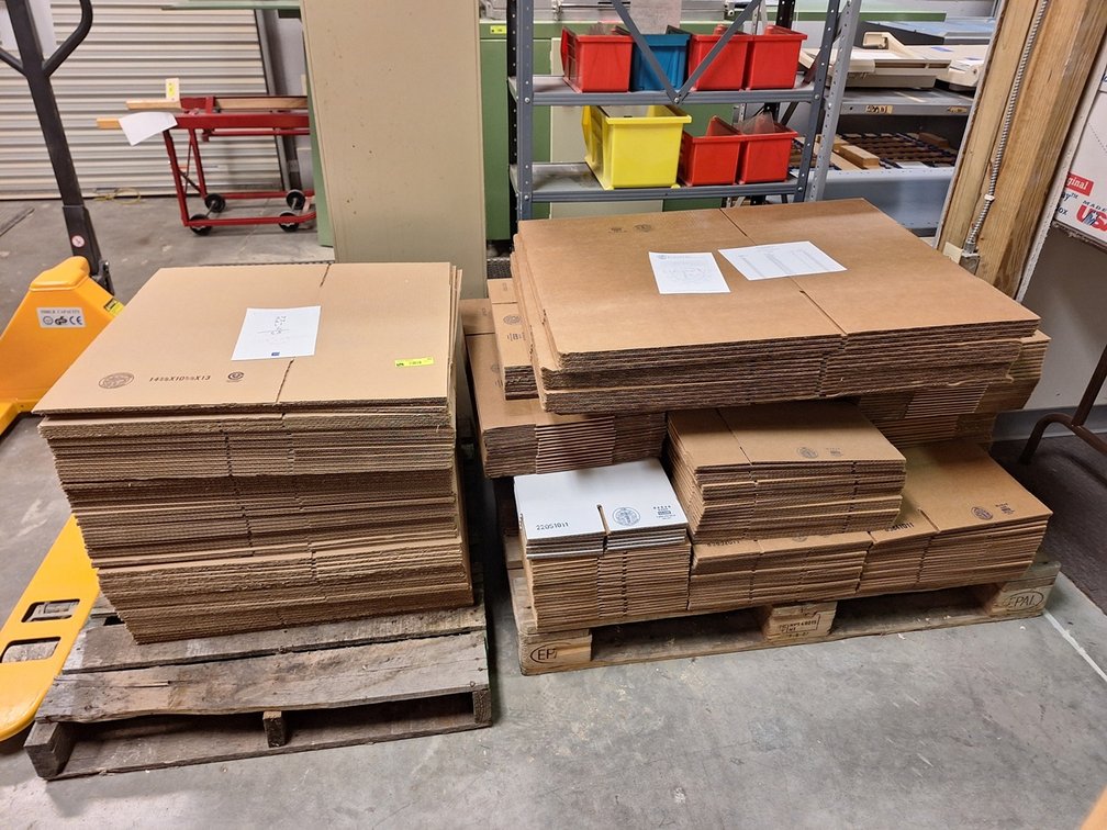 2 Pallets Assorted Cardboard Boxes