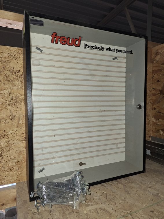 Freud Display Cabinet with Parts, 24"x8"x25"