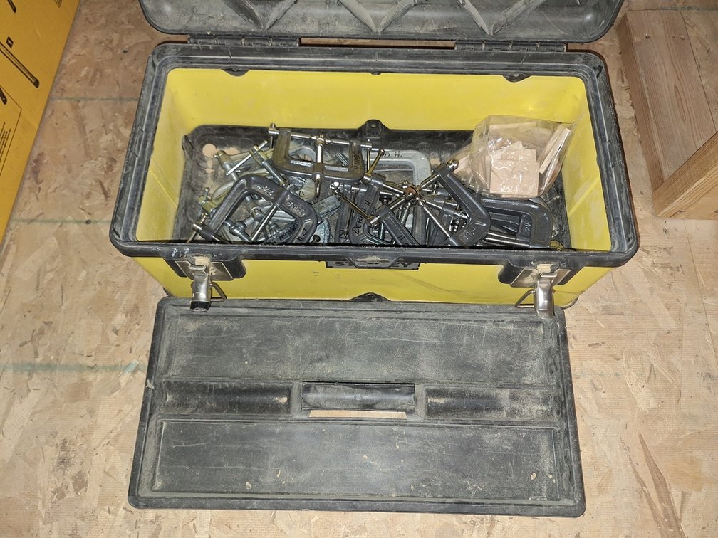 Tool Box with Assorted C-Clamps