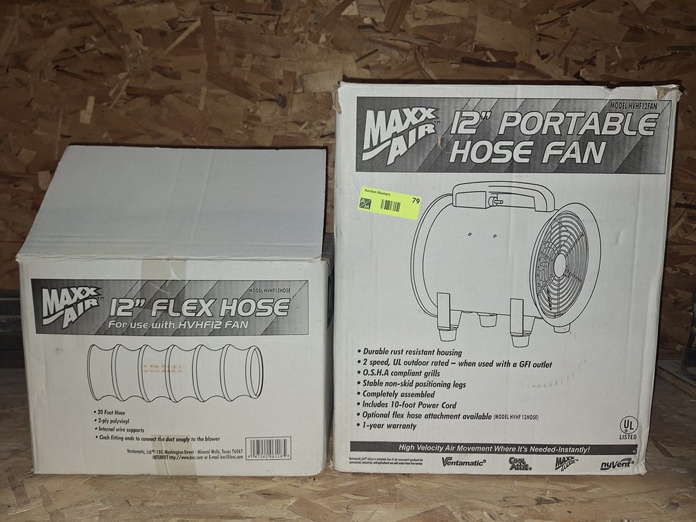 Maxx Air 12" Portable Fan with Hose