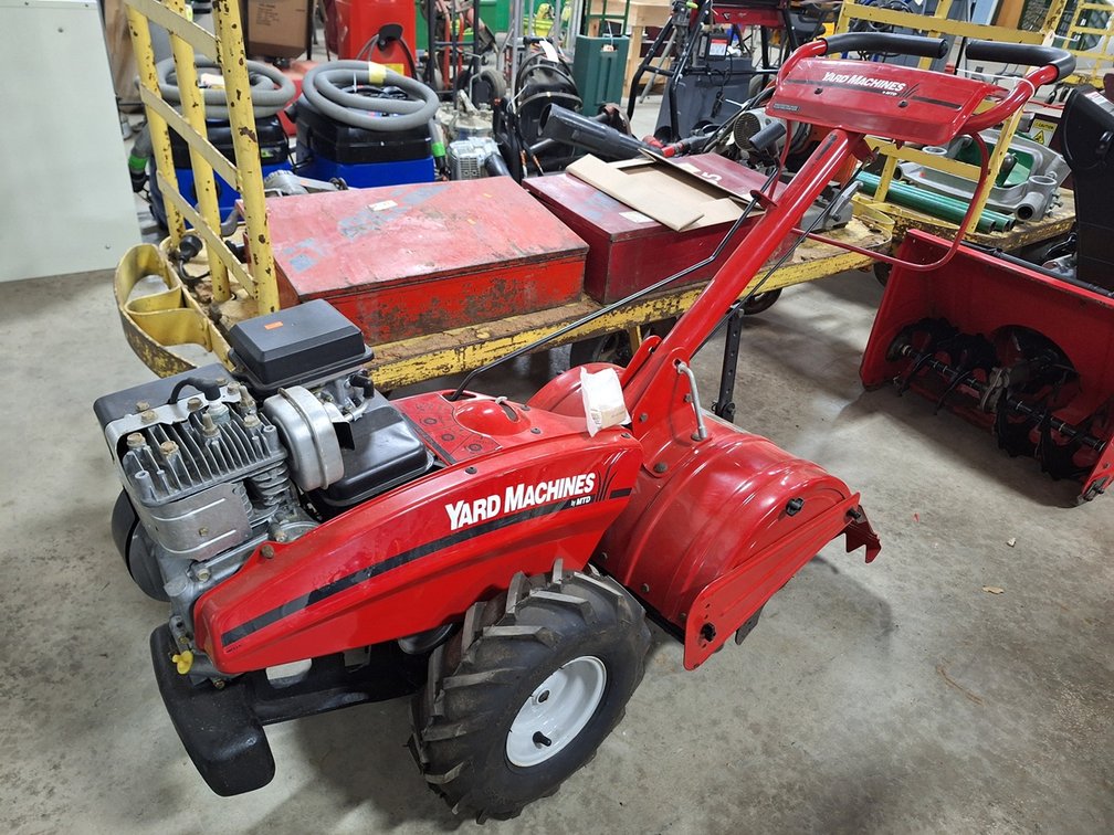 Yard Machines Rear Tine Tiller, Model 21A-410A000, 53"x21.75"x36.25"
