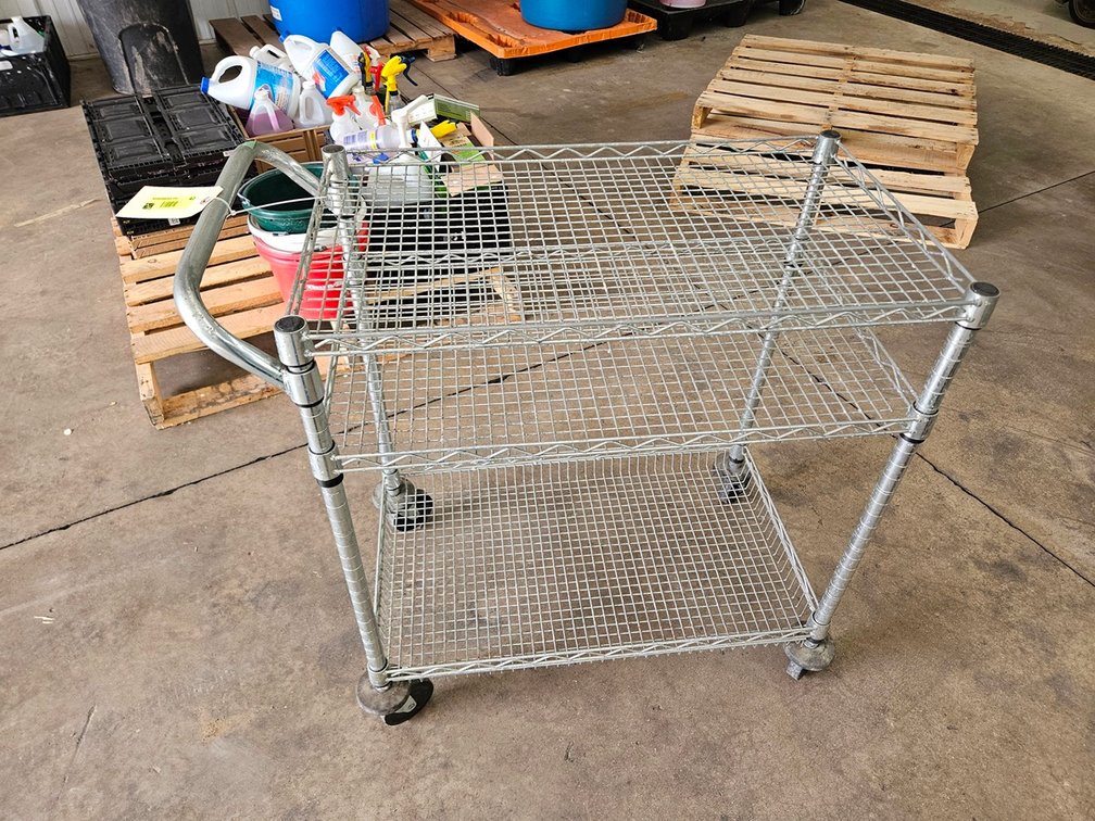 Wire 3 Tier Cart, 30"x18"