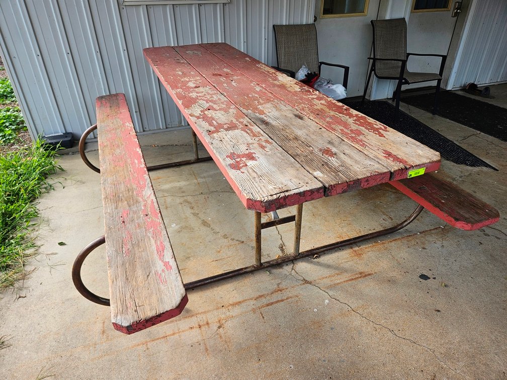 Metal/Wood 8' Picnic Table