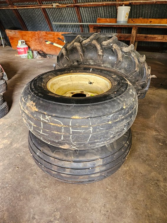 3 Assorted Tires, 2 with Rims