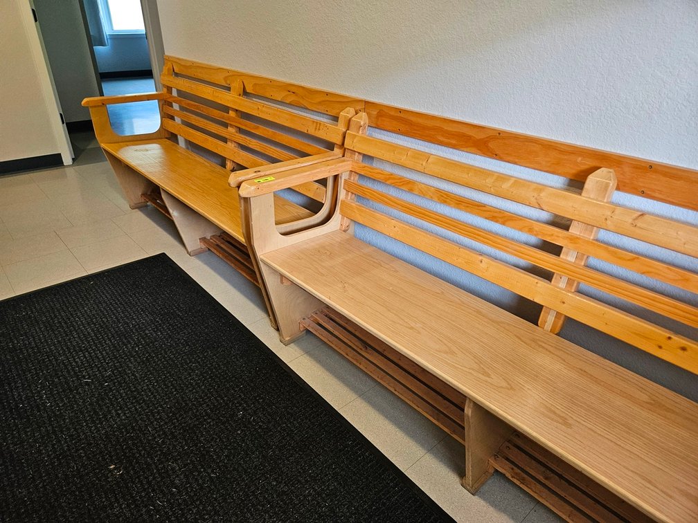 2 Wood 69" Benches
