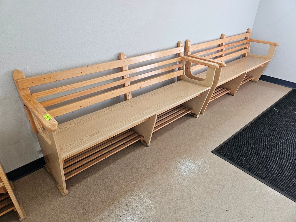 2 Wood 69" Benches