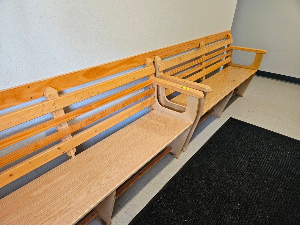 2 Wood 69" Benches