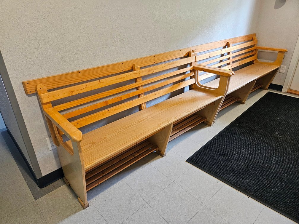 2 Wood 69" Benches