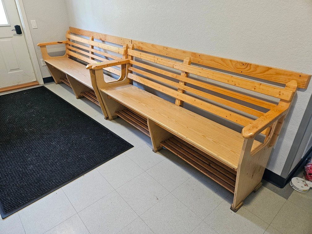 2 Wood 69" Benches