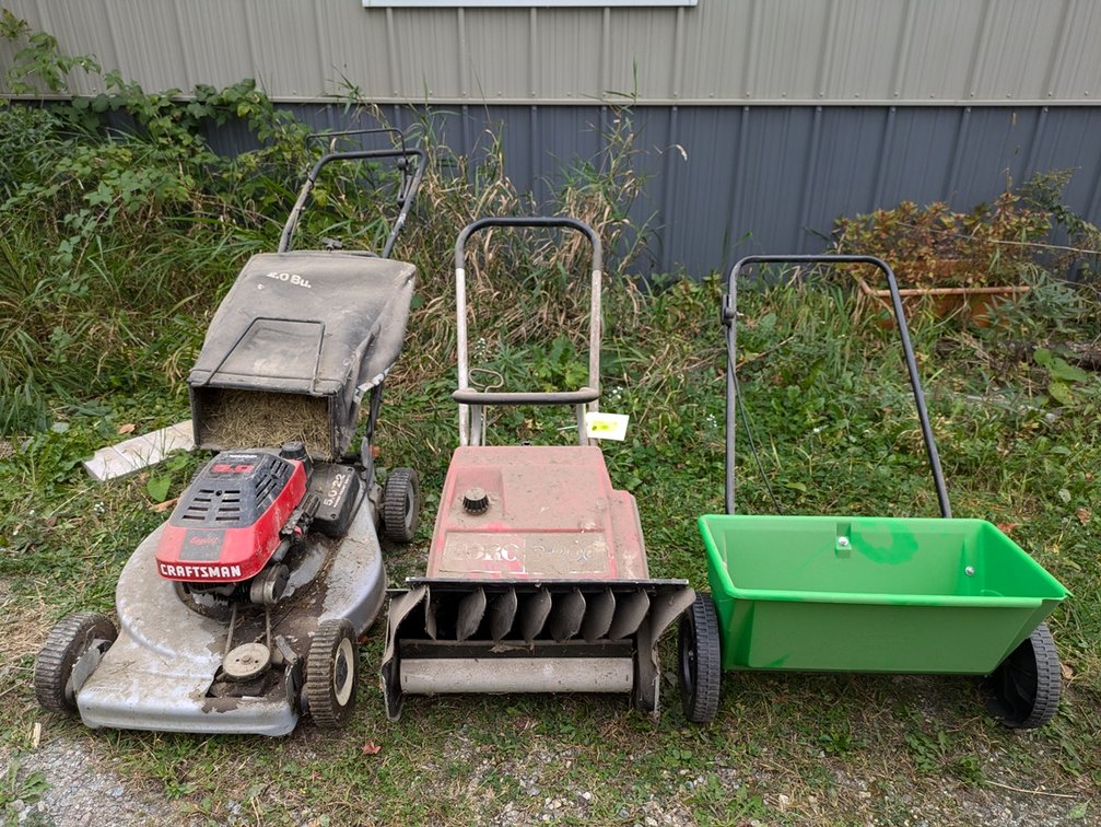 Toro S-200 Snow Blower, Craftsman Mower, Lawn Spreader