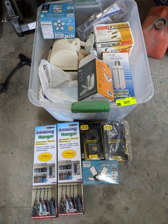 Assorted Organizers, Bulbs, More
