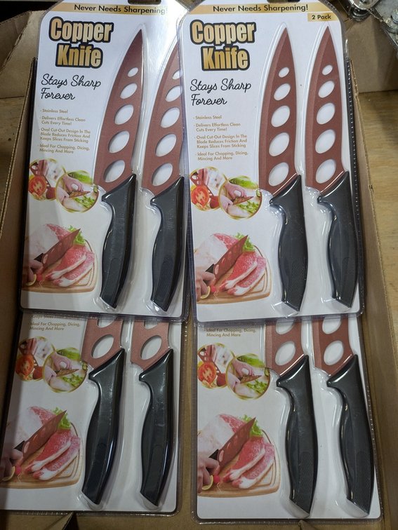 4 Copper Knife 2-Packs in Packages