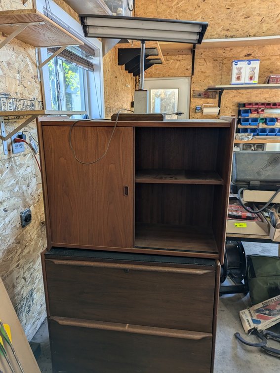 Wood Cabinet, Office Light