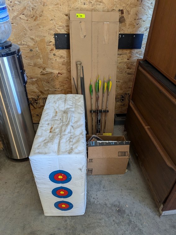 Compound Bow, Arrows, Target, More