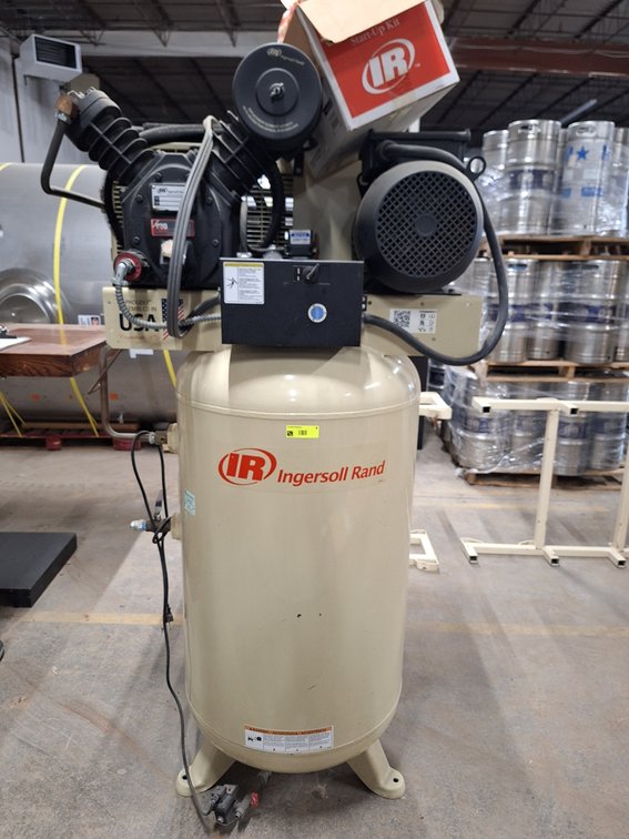 Ingersoll Rand 80 Gallon Air Compressor, Model 247N7.5-P, Serial CBV428071, 230V, 1 PH