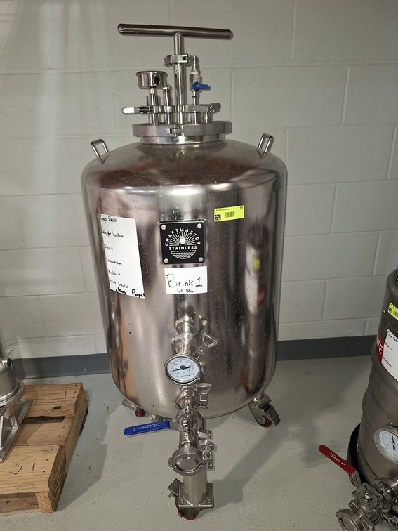Craftmaster SS Pressurized Yeast Brink on Wheels