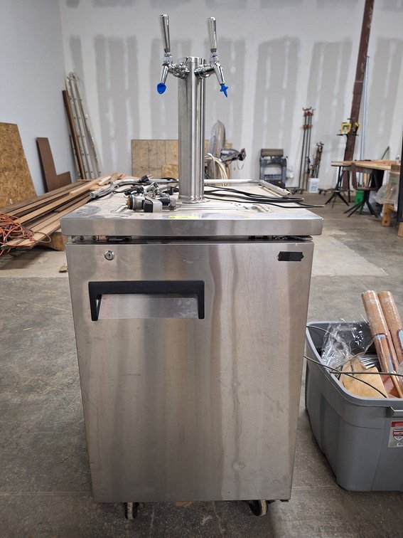 SS Kegerator with 2 Taps on Wheels, Model XCK-1S, 115V, CO2 Tank and Hoses