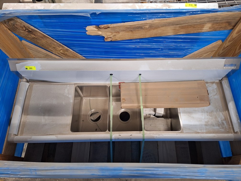 BK Resources SS 3 Compartment Sink, 60" Wide