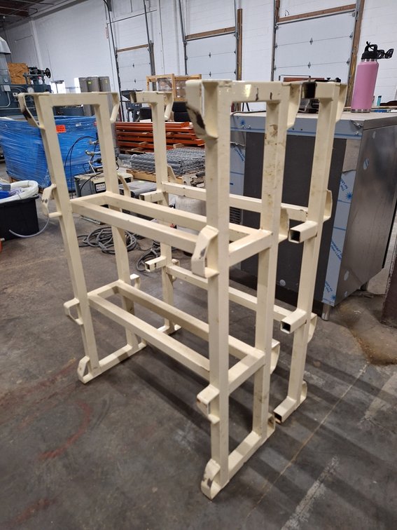 2 Assorted Metal Keg Racks, 44" Wide