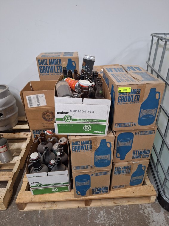 Pallet Assorted Growlers, More